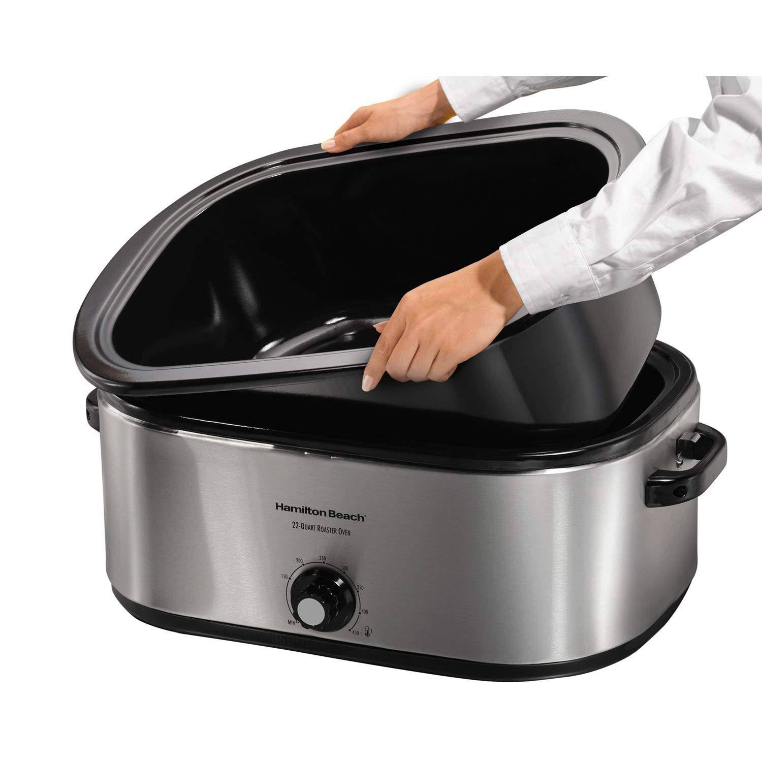 Hamilton Beach 28 lb 22-Quart Roaster Oven with Self-Basting Lid (Stainless Steel) 32229R