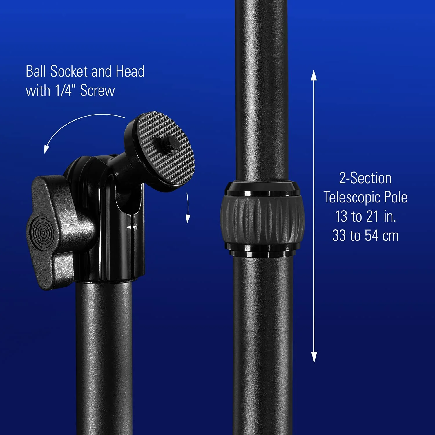 Master Mount S Main pole extendable up to 54 cm / 21 in, Multi Mount Essential (works with Multi Mount
