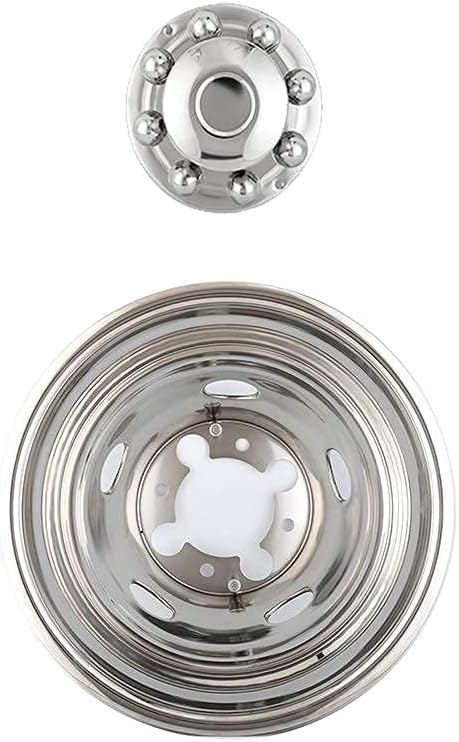 Kucaruce Set of 4 19.5 10 Lug Wheel Skins Hub Caps Rim Covers Stainless Steel Wheel Simulators For 2008-2020 R_a_m 4500 5500 Pickup