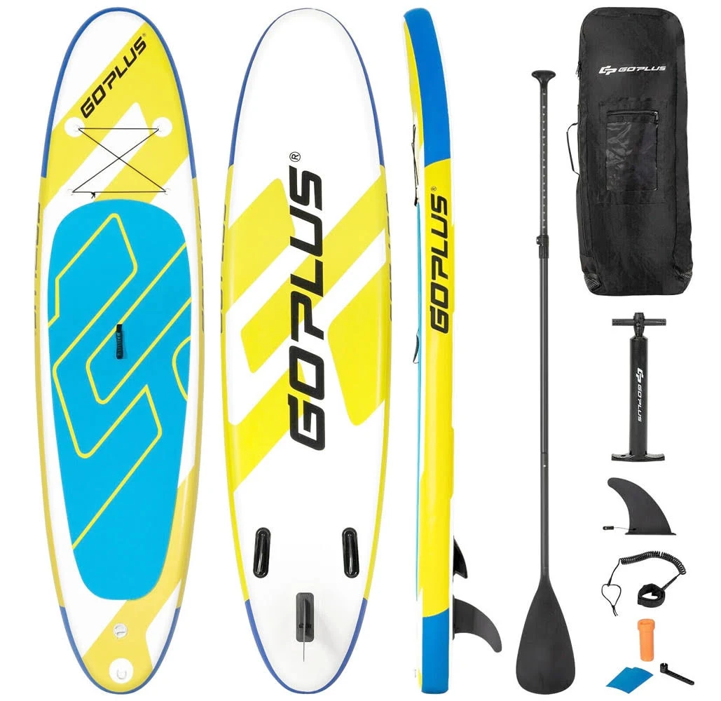 Inflatable 10-Foot Stand Up Paddle Board - Yellow
