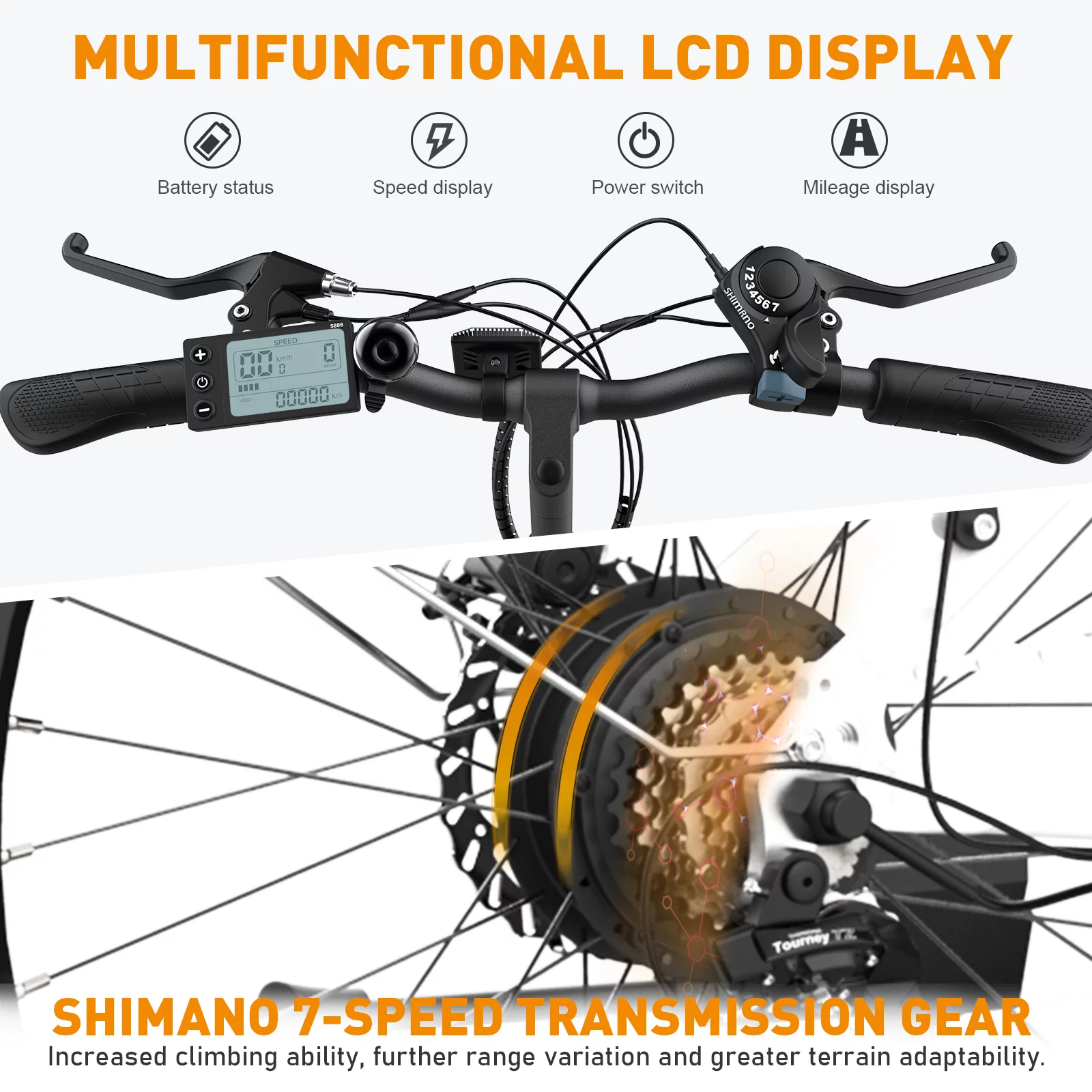 COLORWAY 26 Electric Bike, 500W/36V/11.2AH Removable Battery E Bike,Max.speed 19.9MPH Bicycle for Teenager and Adults-BK15M