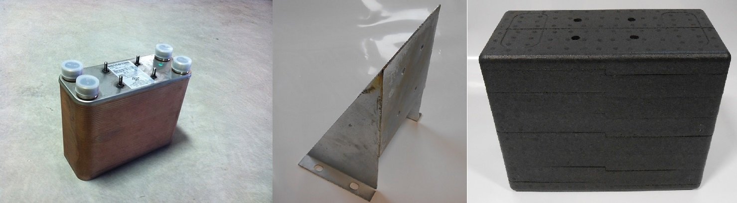 5"x12" Brazed 90 Plate Heat Exchanger [1-1/4" MPT] w/Bracket & Insulation Kit