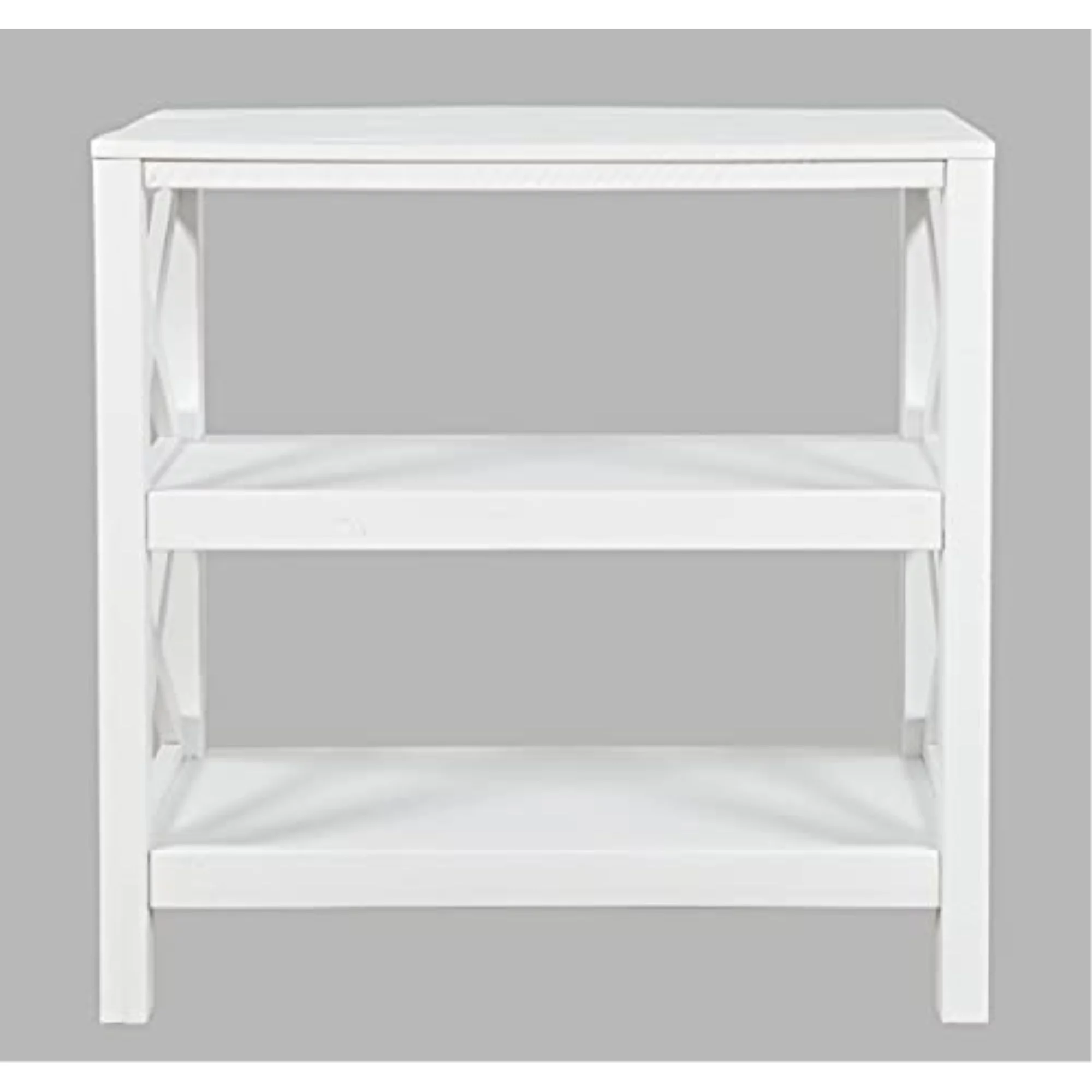 Jofran Bridgehampton X-Side Rustic Solid Wood Bookcase