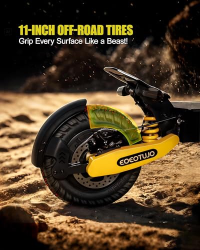 Electric Scooter for Adults, 1200W/2400W Off Road Motor Fast E Scooter, Up to 31/40 MPH Top Speed & 20/43 Miles Long Range, 11" Off-Road Tires, 330lbs MAX Load, Foldable