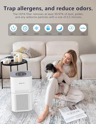 Dayette Pet Air Purifiers for Allergies for Home Large Room