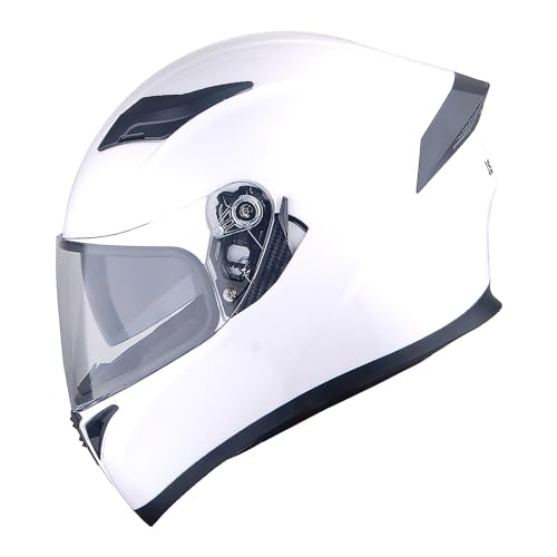1Storm Motorcycle Full Face Dual Visor Helmet Bundle with Spoiler and Motorcycle Bluetooth Headset: HJK316 Matt Black