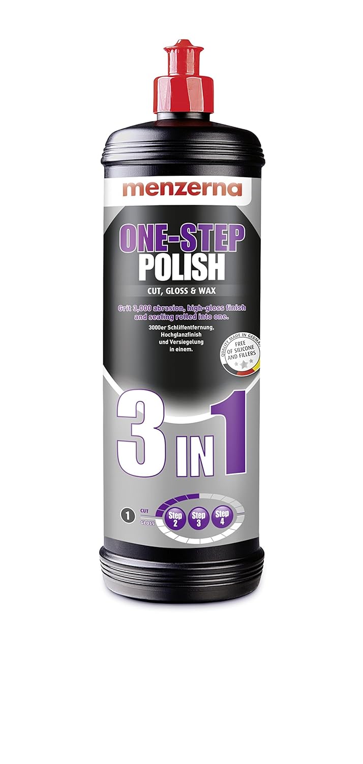 Menzerna 3 in 1 One Step Polish - Medium Cut Polish – high-Gloss Finish and Seal in one (32 fl oz) Pack of 2
