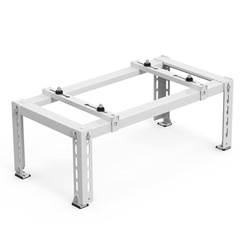 exproyzk Heavy Duty Ground Stand Bracket for Split Air Conditioner and Heat Pump, Air Conditioner Bracket for Outdoor AC Unit, Heavy Duty Condenser Stand Base, Adjustable