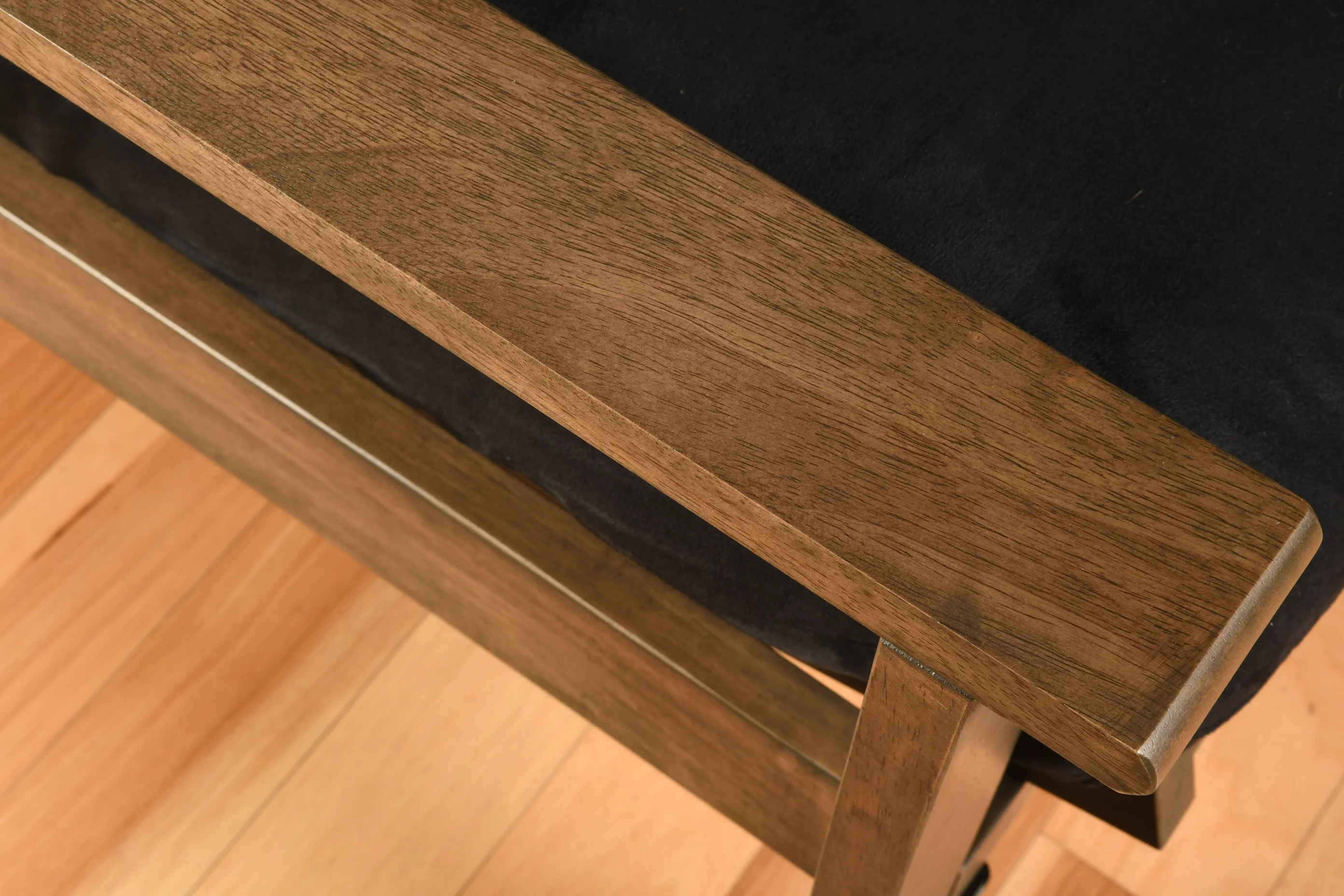 Albany Futon with storage in Rustic Walnut Finish, Multiple Colors