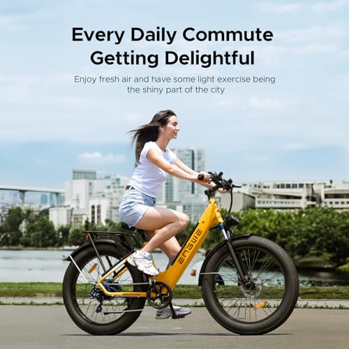 ENGWE E26 1000W Electric Bike for Adults, 26" *4.0" Fat Tire E-Bike with 48V 16Ah Removable Lithium-Ion Battery, Range 87Miles 28MPH 7 Gears Commuting Mountain Ebike