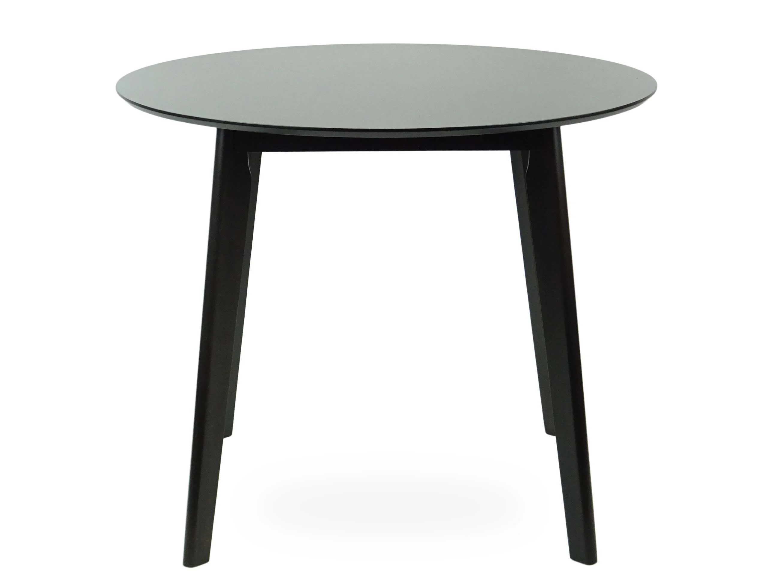 Set of 5 Dining Kitchen Round Table and 4 Yumiko Side Chairs Solid Wood w/Padded Seat, Espresso Color