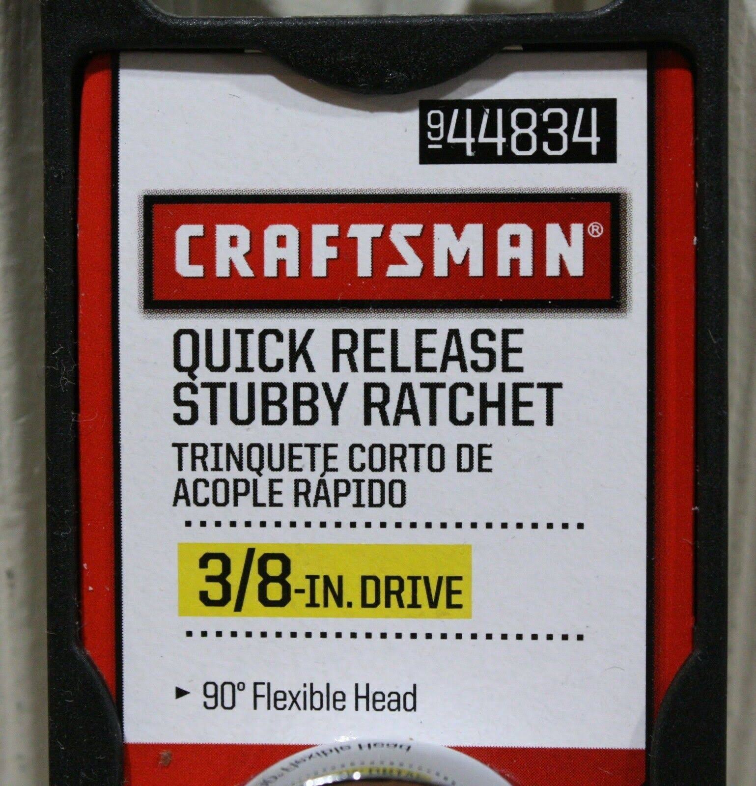 Craftsman 3/8x22 Drive Stubby Flex Head Teardrop Ratchet 44834