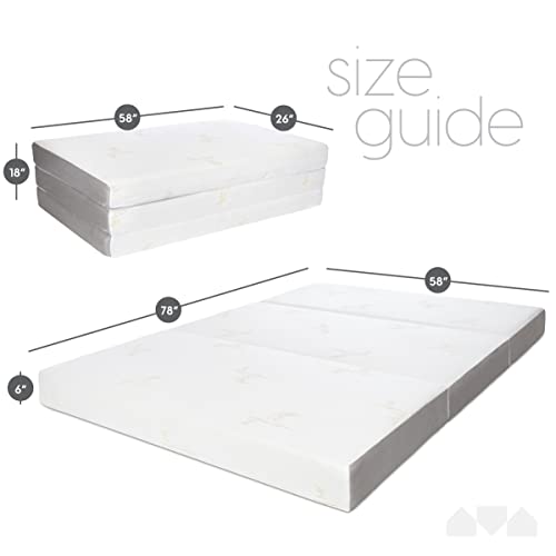 Milliard Memory Foam Folding Mattress with Washable Cover, Cot Size (75 inches x 31 inches)