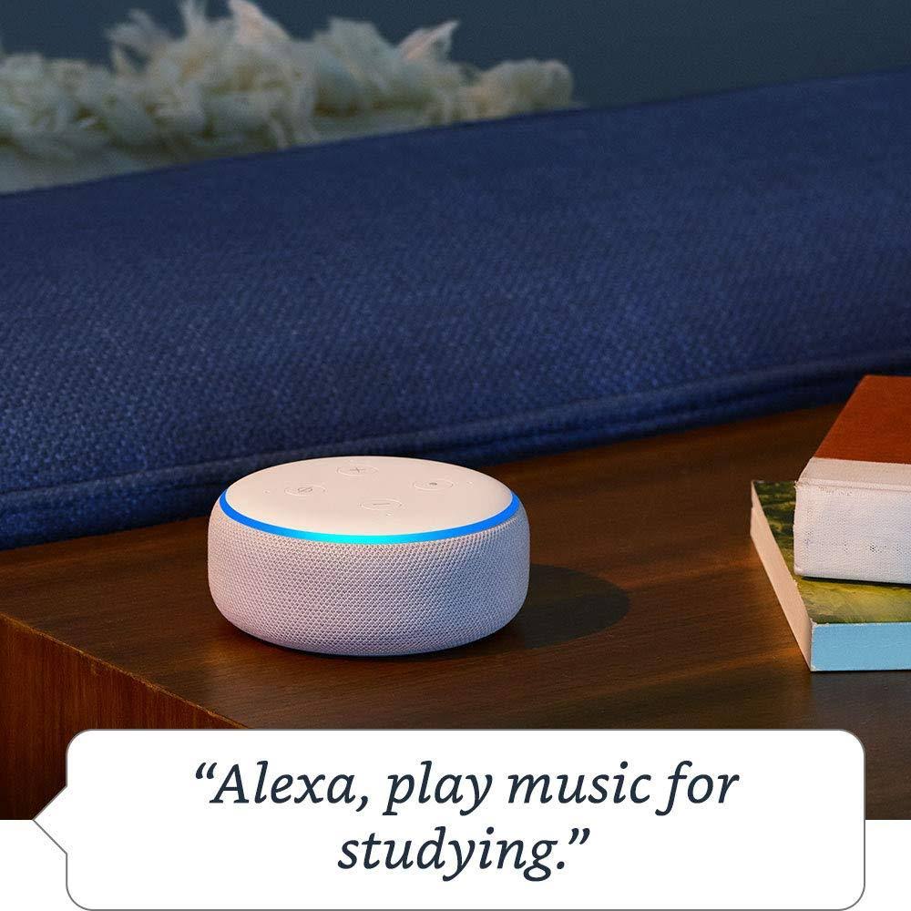 Echo Dot (3rd Gen) - Smart Speaker with Alexa - Sandstone Fabric UK Plug
