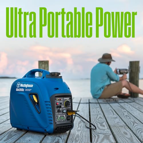 Westinghouse 2550 Peak Watt Super Quiet & Lightweight Portable Inverter Generator, RV Ready 30A Outlet, Gas and Propane Powered, CO Sensor, Parallel Capable, Long Run Time