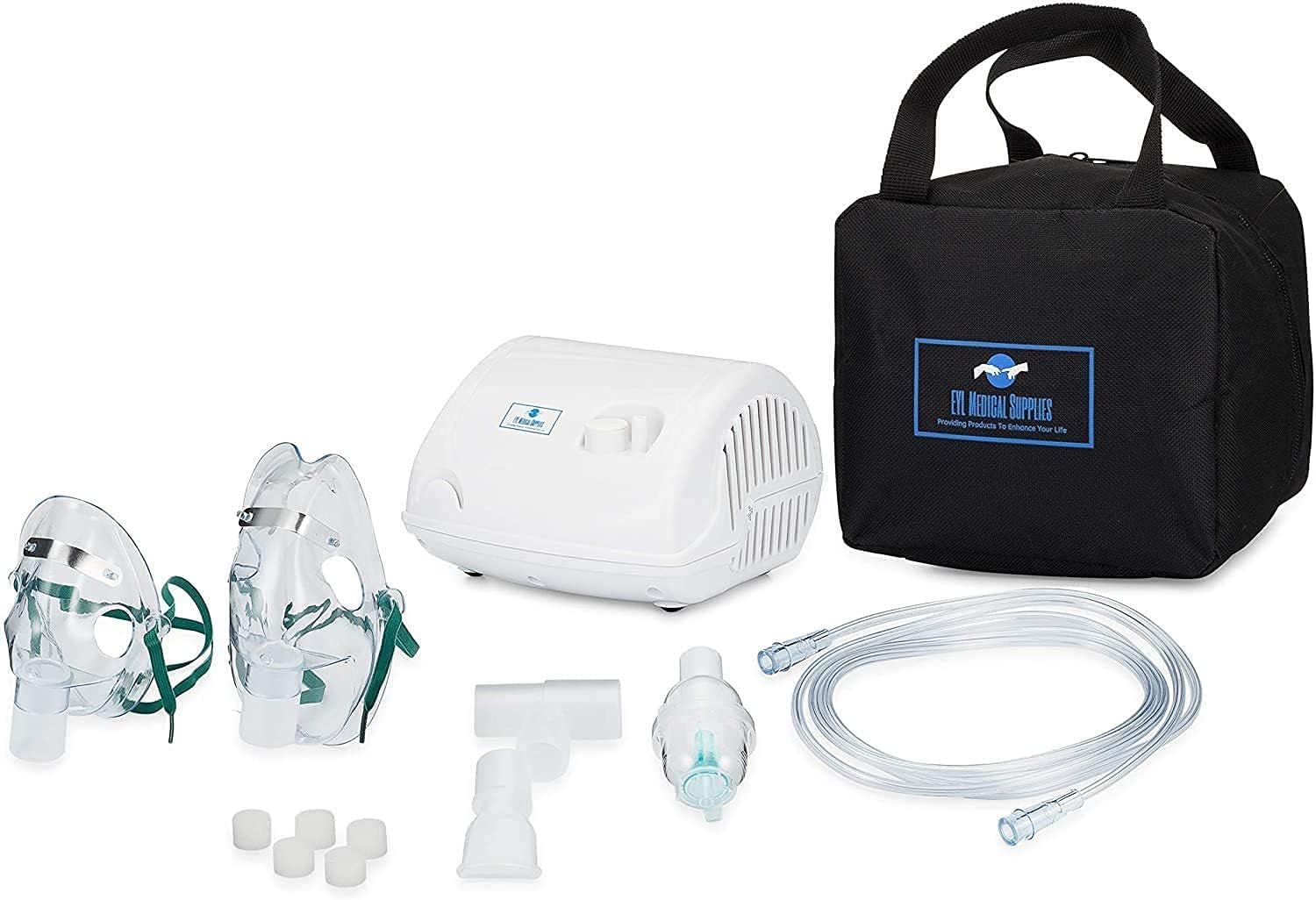 Desktop Piston Powered Compressor Home Use Cool Mist Includes All Accessories Carry Bag Portable for Travel (TruNeb)
