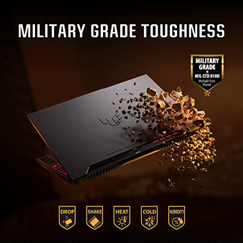 ASUS TUF Gaming A15 (2023) Gaming Laptop, 15.6” FHD 144Hz, 100% sRGB Display, GeForce RTX 4060, AMD Ryzen 7 7735HS, 16GB DDR5, 1TB PCIe SSD, Wi-Fi 6, Windows 11, FA507NV-EH74