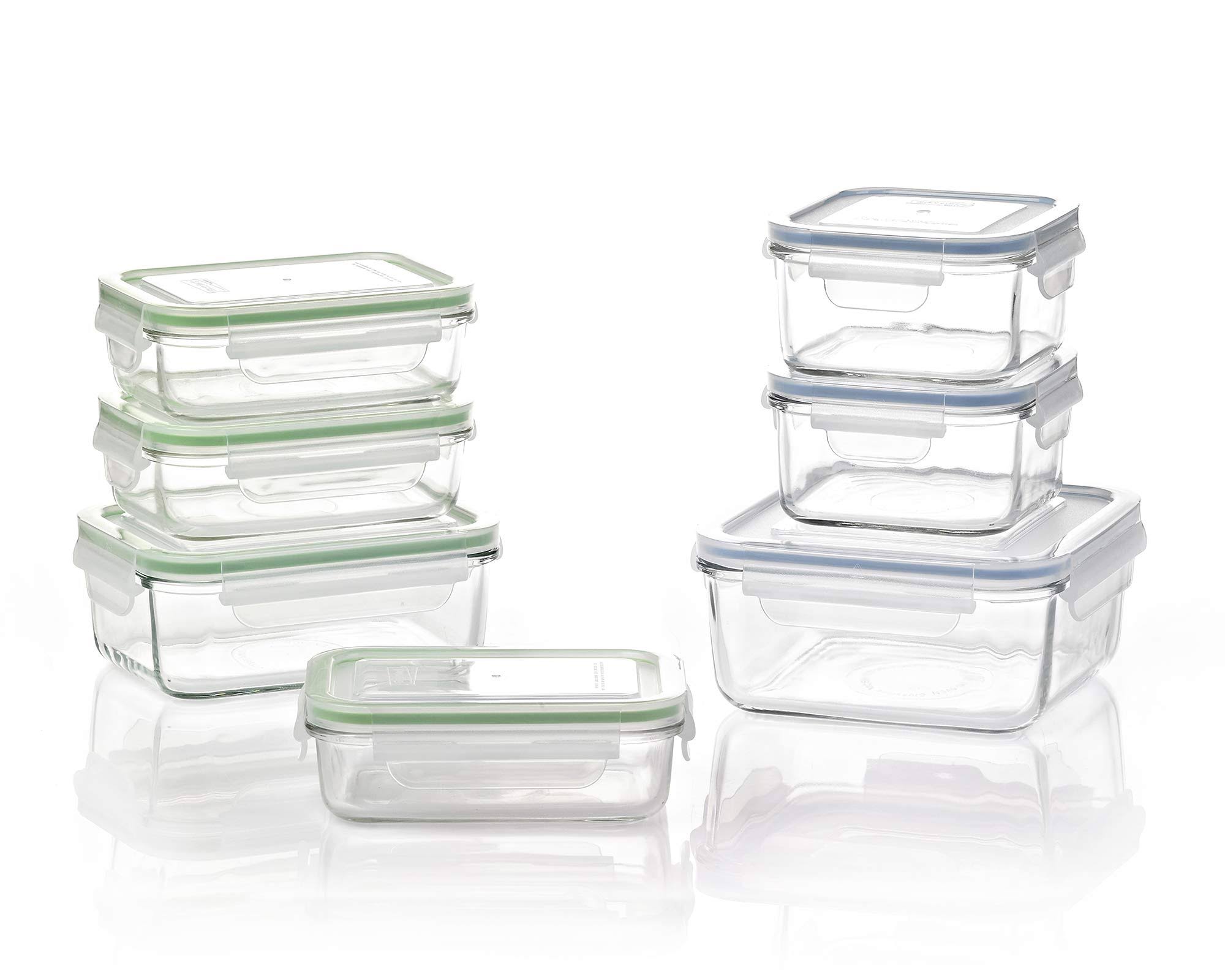 Glasslock Food Storage Container Set: 14-Piece/Ovenproof