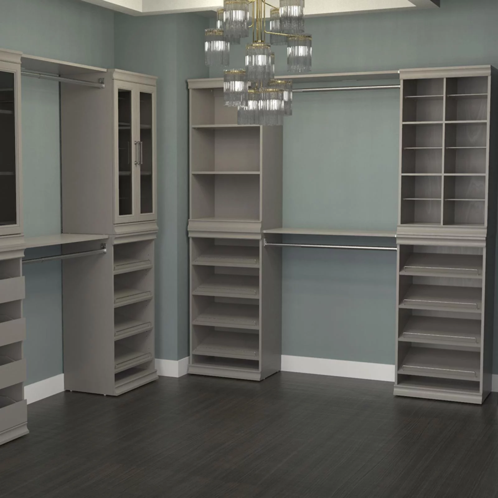 ClosetMaid Modular Closet Stackable Divided Shelf Unit