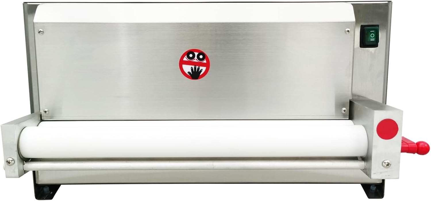 Electric Pizza Dough Roller Sheeter 20in Pastry Press Making Machine 4"-19" Diameter Automatic Pizza Dough Rolling Press Machine 450W Stainless Steel Pasta Bread Noodle Maker 110V