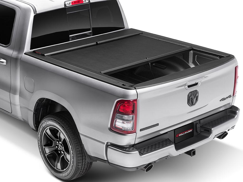 Roll-N-Lock by RealTruck M-Series Retractable Truck Bed Tonneau Cover Compatible with Select 2019-2023 Dodge Ram 1500 w/RamBox w/ Multi-Function (Split) Tailgate 5' 7" Bed (67.4")