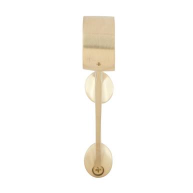 KegWorks Bar Mount Foot Rail Bracket - Satin Brushed Brass - 1.5x22 OD