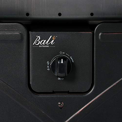 BALI OUTDOORS 50000 BTU Propane Fire Pit with Lid, 28 inch Fire Pit Table Outdoor, Black Firepits for Outside Backyard, Patio