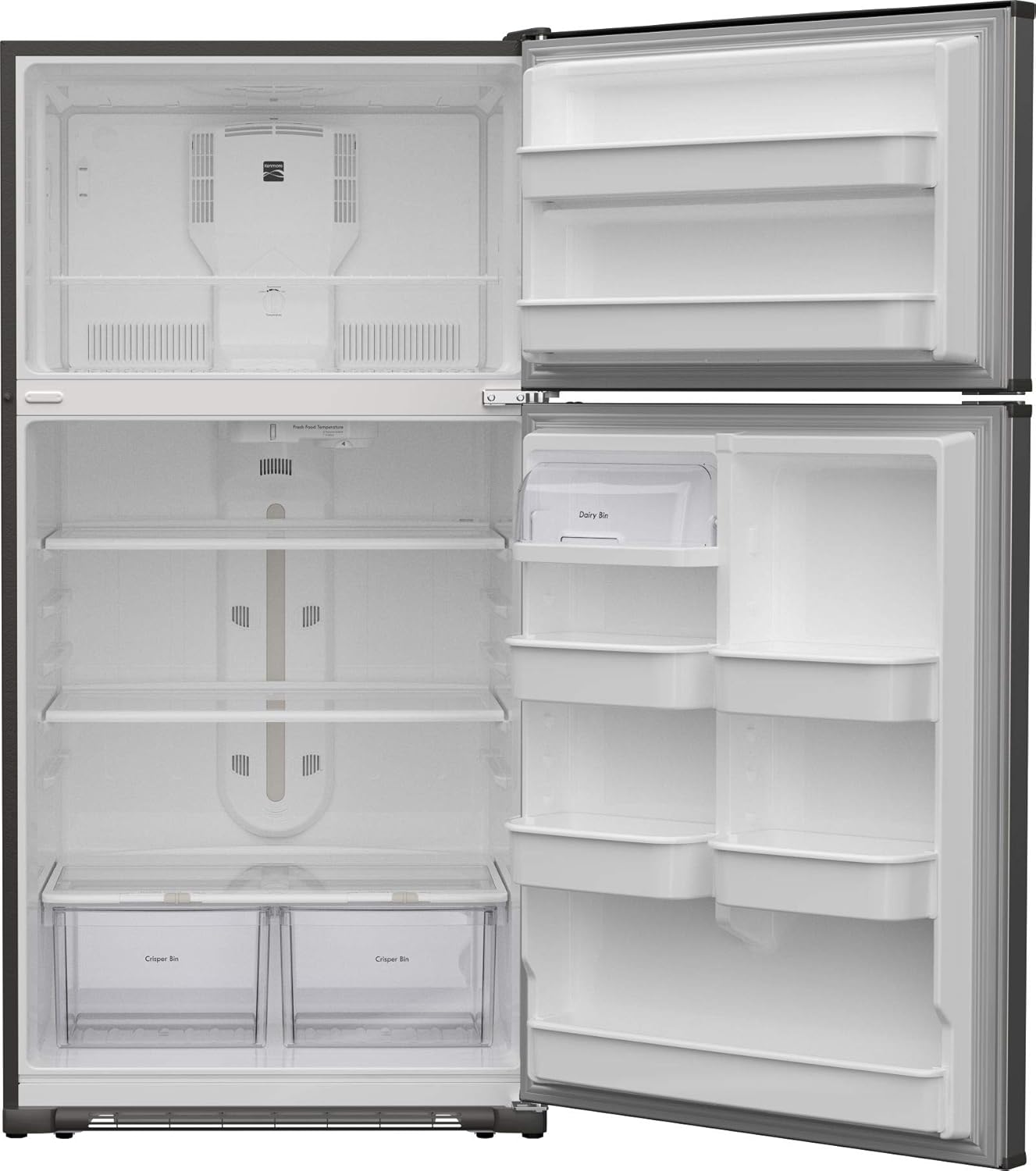 Kenmore 33" Top-Freezer Refrigerator with 21 Cubic Ft. Total Capacity, Stainless Steel