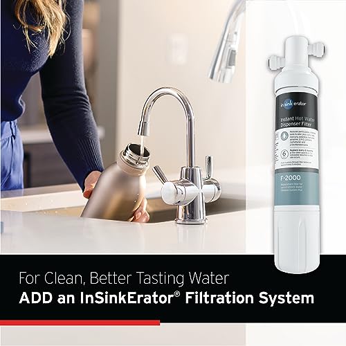 InSinkErator HOT250 Instant Hot Water Dispenser System, Single-Handle Faucet in Satin Nickel with 2/3-Gallon Stainless Steel Tank, H250SN-SS