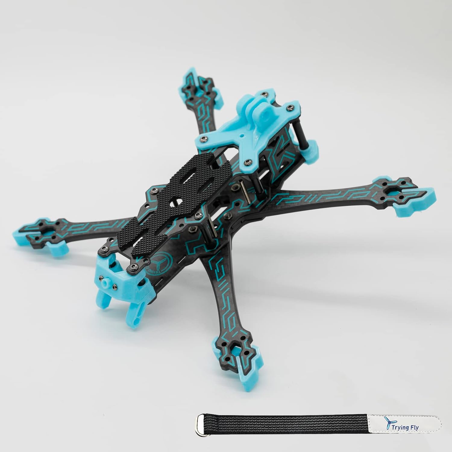 FPV Brushed Drone Frame, HD/Analog 6S Freestyle FPV Racing Drone, Screen Printing, 218mm Wheelbase Carbon Fiber, 5 inch 6mm Arms