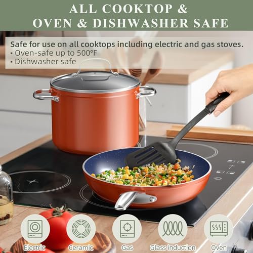 Nuwave Healthy Duralon Blue Ceramic Nonstick Coated 7pc Cookware Set