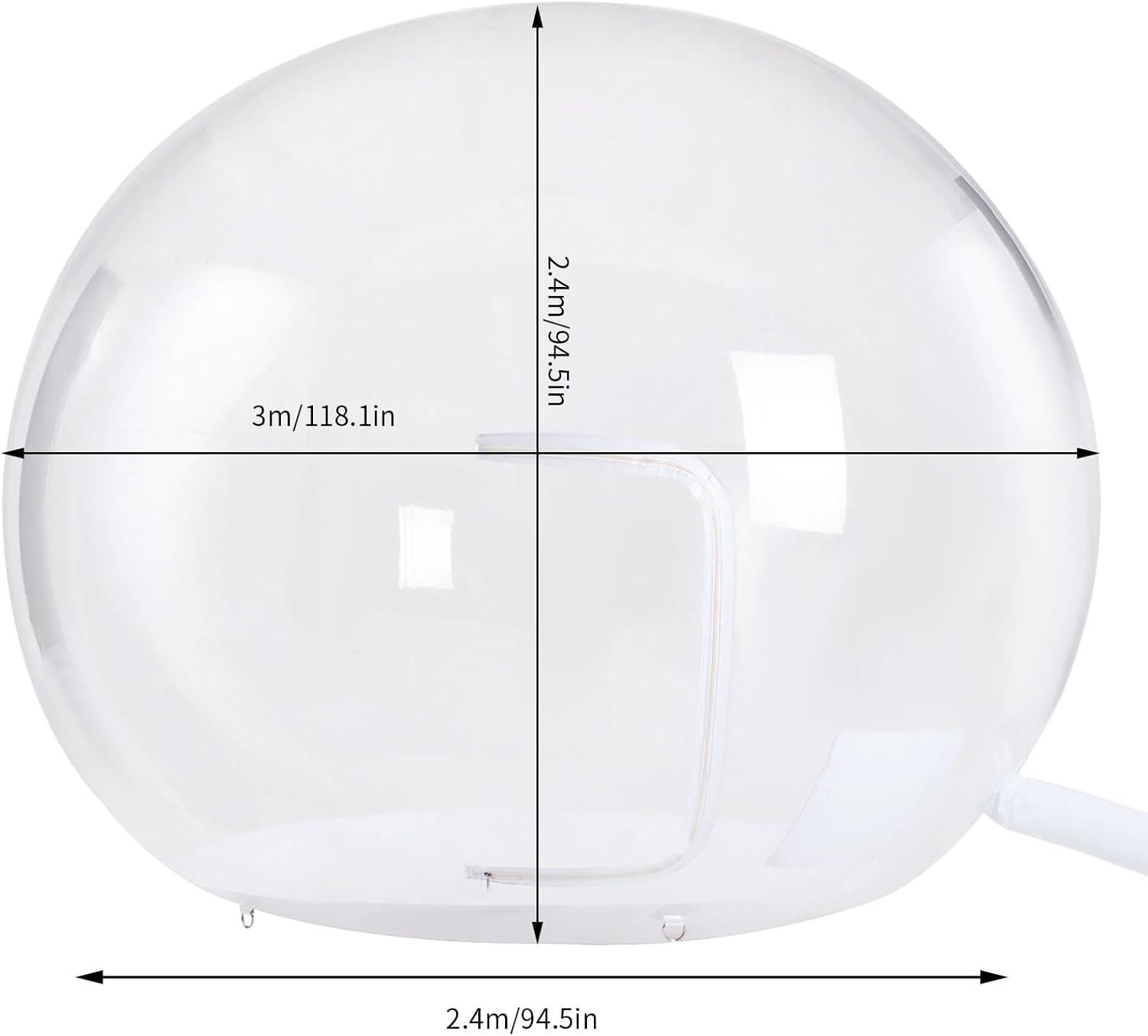 Bubble Tent, Foldable Inflatable Bubble Igloo Tent Transparent Dome Bubble House with Air Blower for Advertising Event Indoor Outdoor Camping 3M Length 110V 300W
