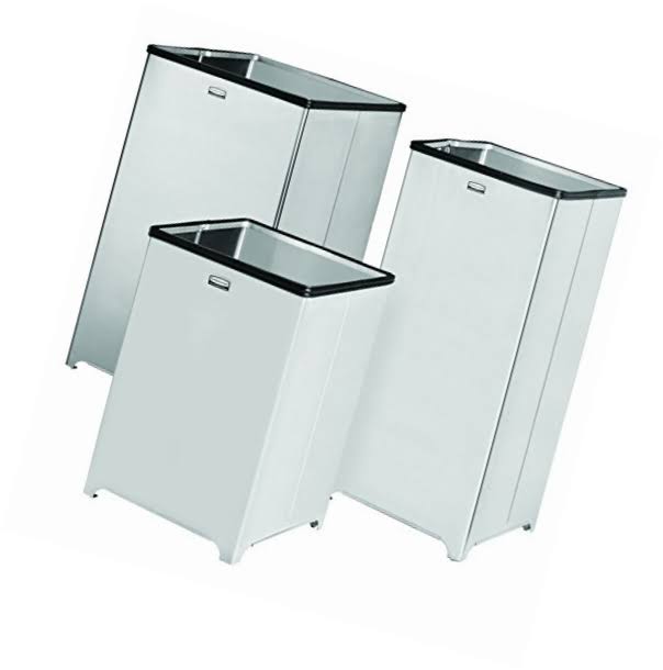 Rubbermaid FGB1424SSRB - Trash Can Square 24 gal. Silver