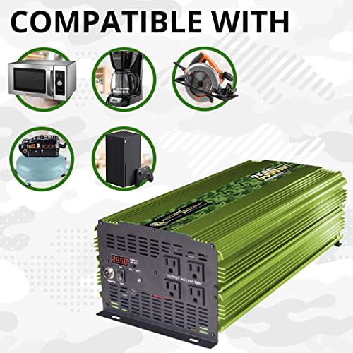 Power Bright Power Inverter, Battery Cables with Clamps