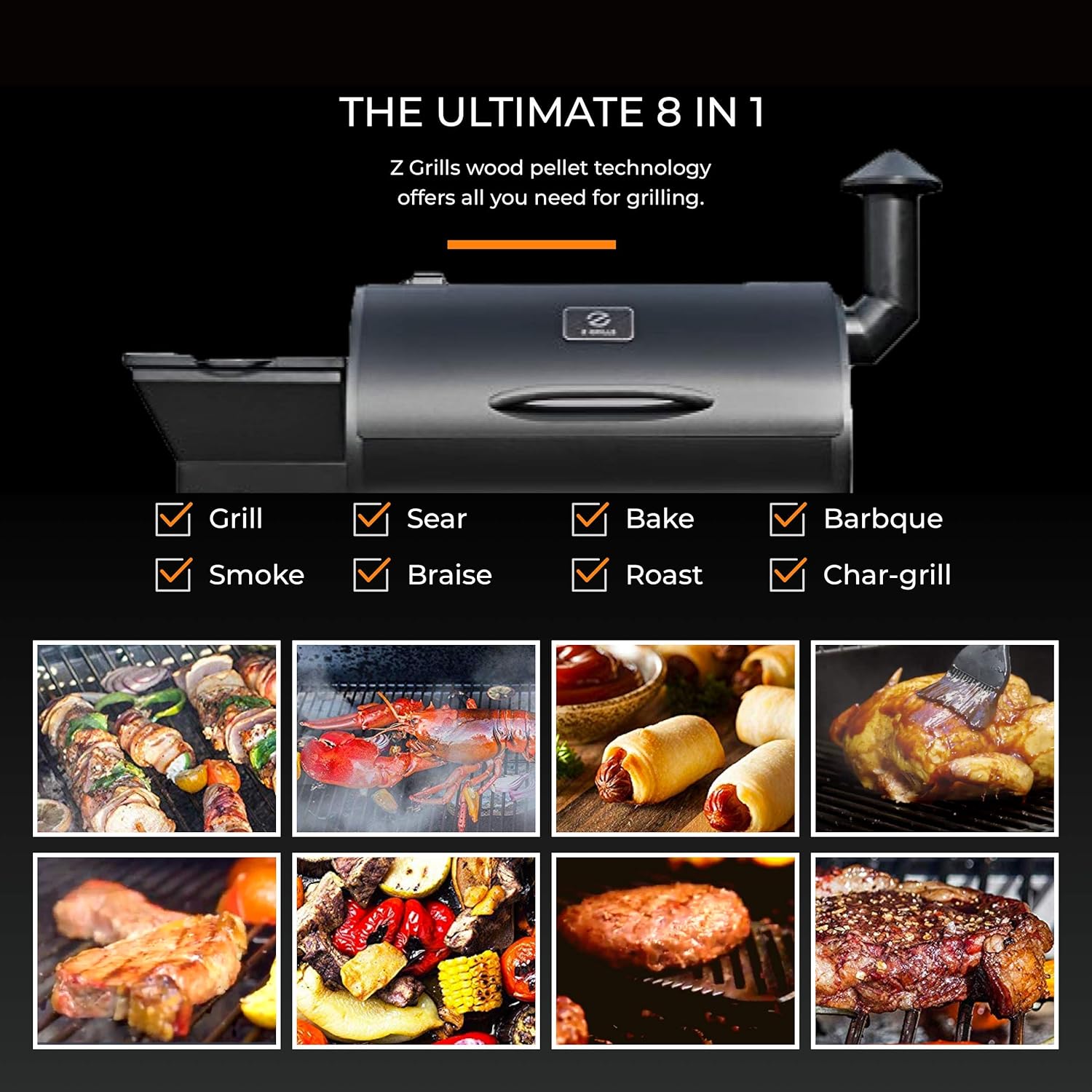 Z Grills ZPG-7002B 2020 Upgrade Wood Pellet Grill & Smoker in Black & Traeger PEL319 Hickory 100% All-Natural Hardwood Grill Pellets