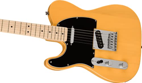 Squier Affinity Series Telecaster Electric Guitar, with 2-Year Warranty, Butterscotch Blonde, Maple Fingerboard, Left-Handed