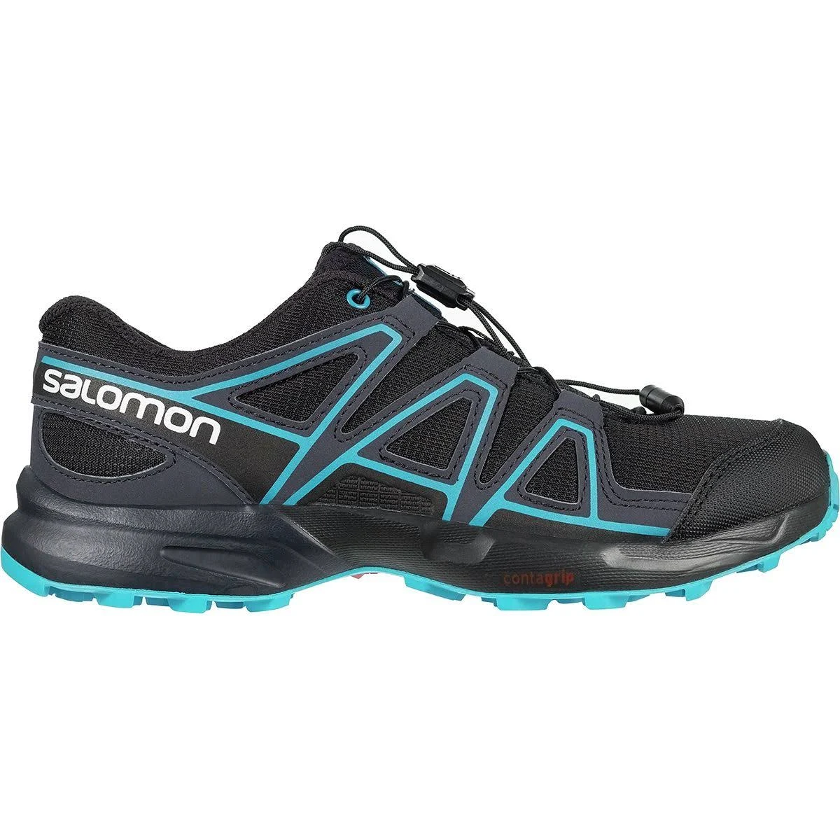 Salomon Kids Speedcross J (6 Black/Graphite/Hawaiian Surf)