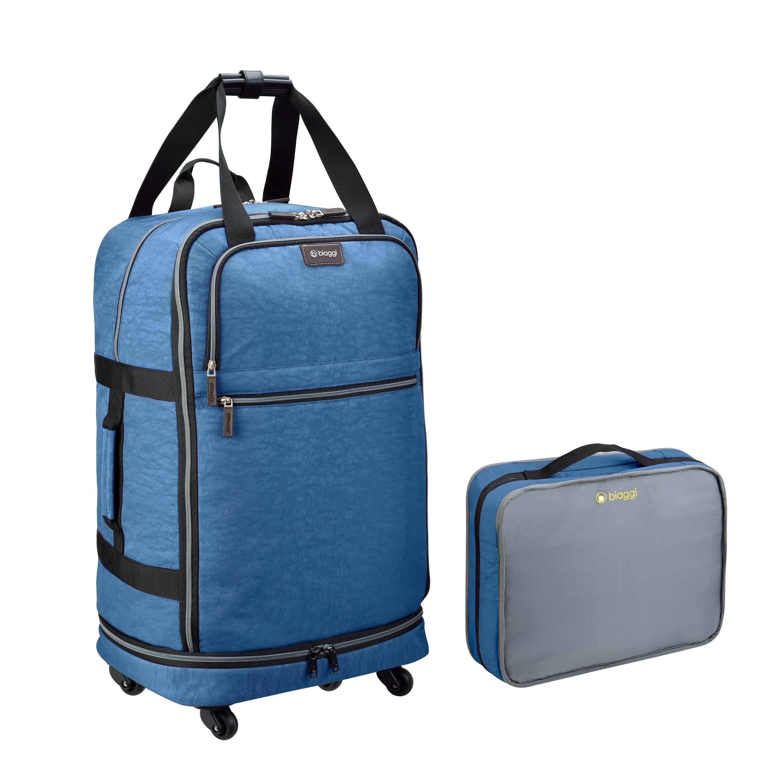 Biaggi Zipsak 31x22 Microfold Spinner Suitcase - Blue