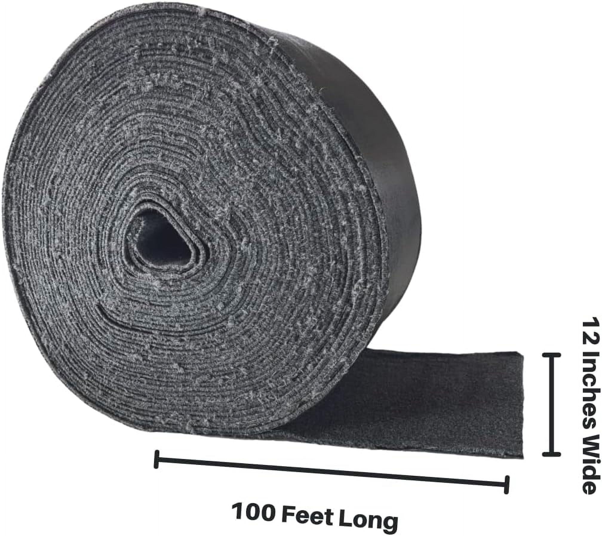 Boat Trailer Bunk Carpet, Trailer Guide Carpet, Marine Carpet, Boat Carpet, Bunk Padding, (Midnight Grey, 20oz 12" (in) Wide x 100' (ft) Long)