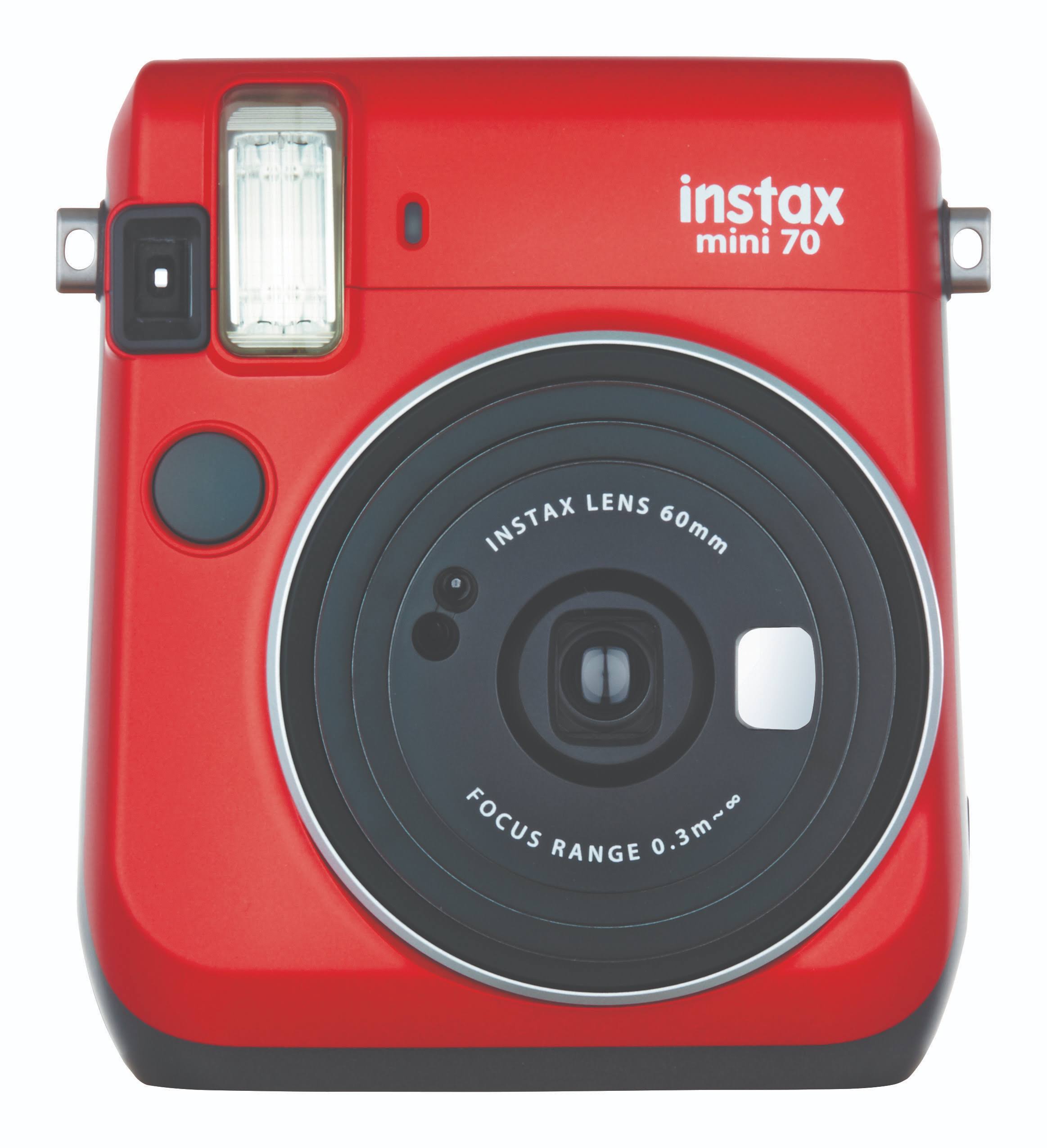 Fujifilm Instax Mini 70 Instant Camera with 60mm Lens - Passion Red