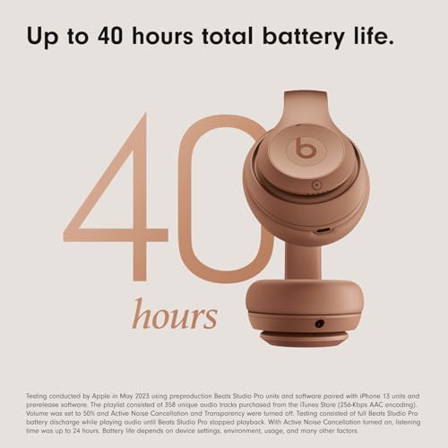 Beats Studio Pro - Wireless Bluetooth Noise Cancelling Headphones - Personalized Spatial Audio, USB-C Lossless Audio, Apple & Android Compatibility, Up to 40 Hours Battery Life - Sandstone