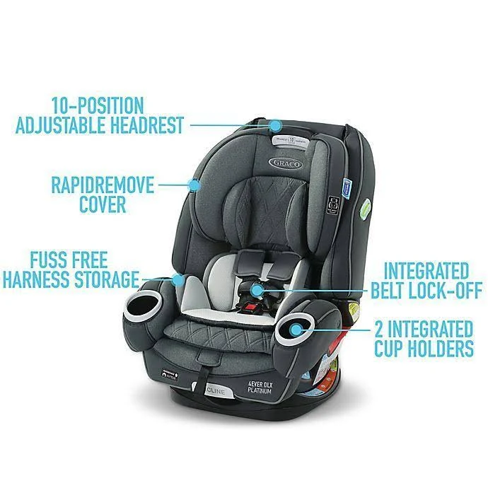 Graco 4ever DLX Platinum 4 in 1 Convertible Car Seat in Flynn