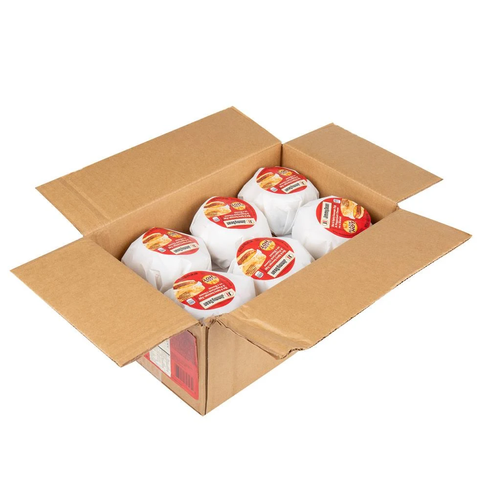 Jimmy Dean 5 oz. Hot u0026 Spicy sausage, Egg, and pepperjack cheese Breakfast Sandwich - 12/Case