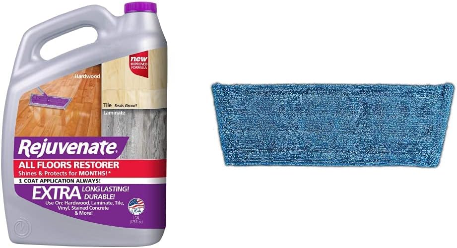 Rejuvenate All Floors Restorer and Polish Fills in Scratches Protects & Restores Shine No Sanding Required (128 oz) Pack of 2