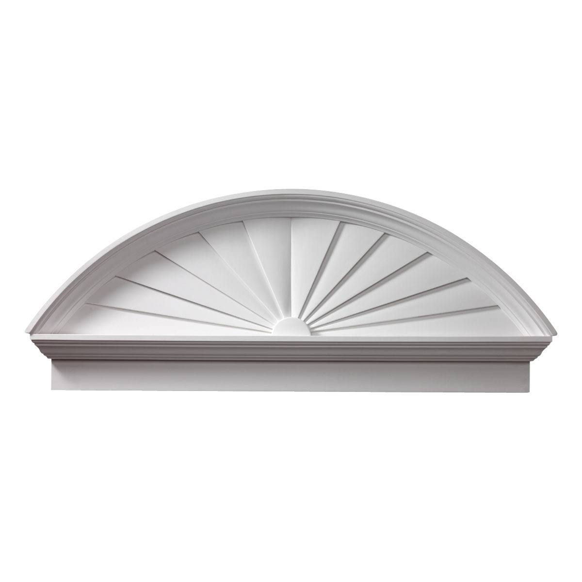 Fypon CSP80 80x22W x 25 1/2x22H x 3 1/8x22P Combination Sunburst Pediment, Urethane
