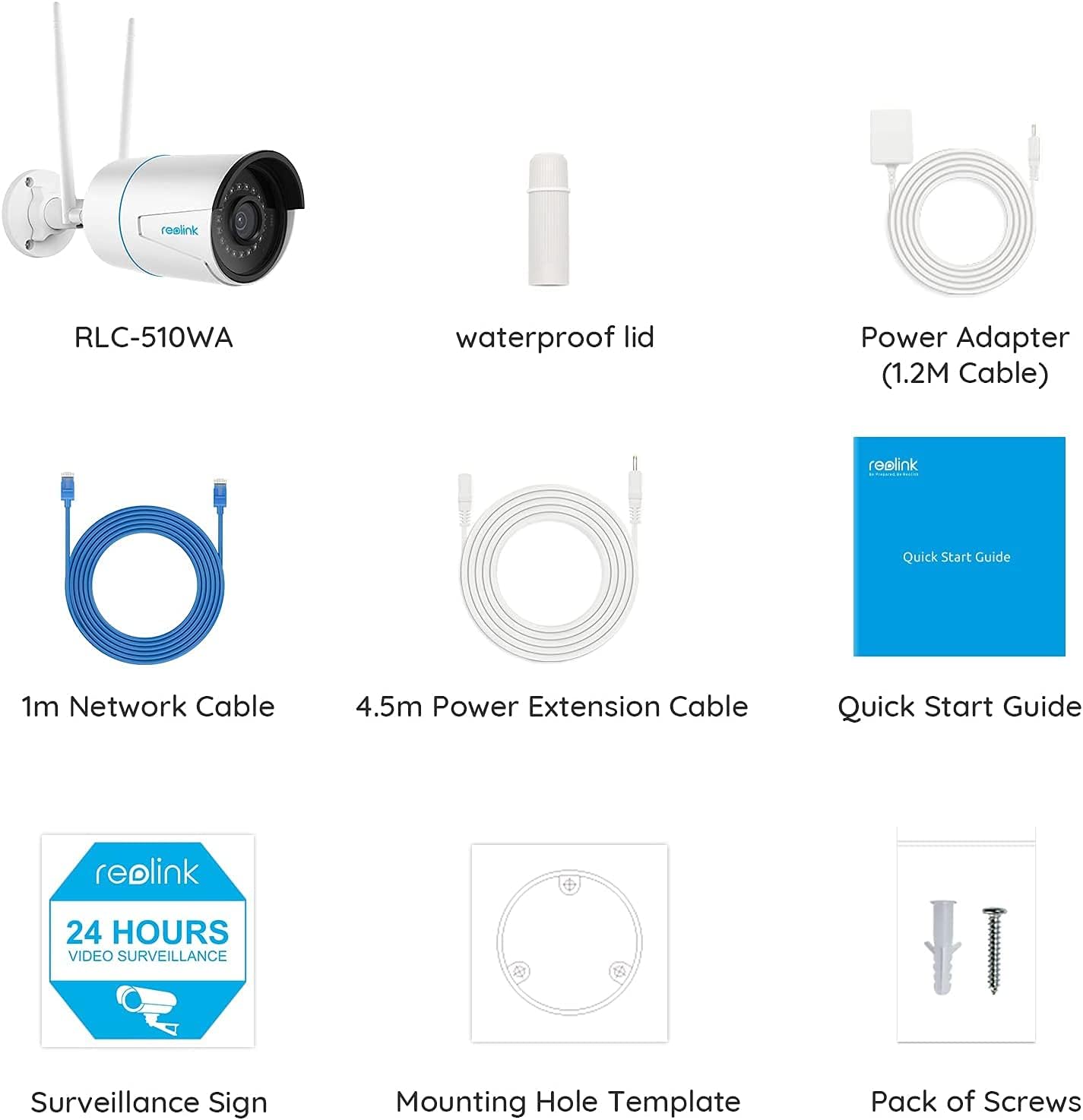 Reolink Outdoor Security Camera, 5MP HD Dual Band WiFi Camera for Home Security - 2.4Ghz/5Ghz, Smart Person/Vehicle Alerts, Motion Detection, Night Vision, IP66 Waterproof, RLC-510WA