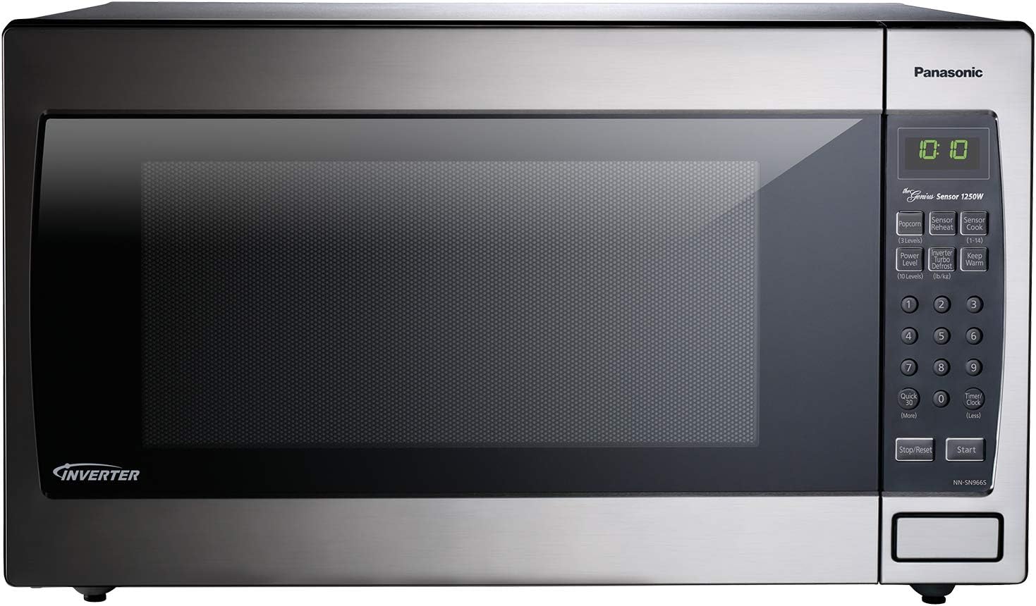 Panasonic Microwave Oven NN-SN966S Stainless Steel Countertop/Built-In & Chef Craft Classic Microwave Cover, 10 inches in diameter, Clear
