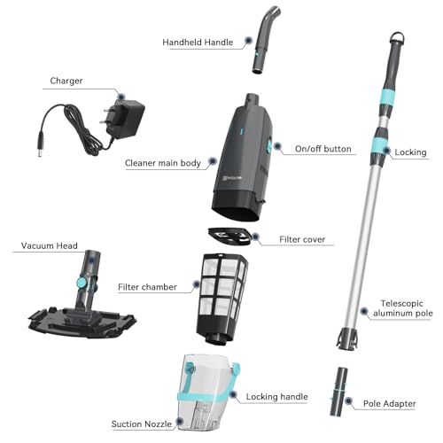 PoolMr Cordless Handheld Pool Vacuum