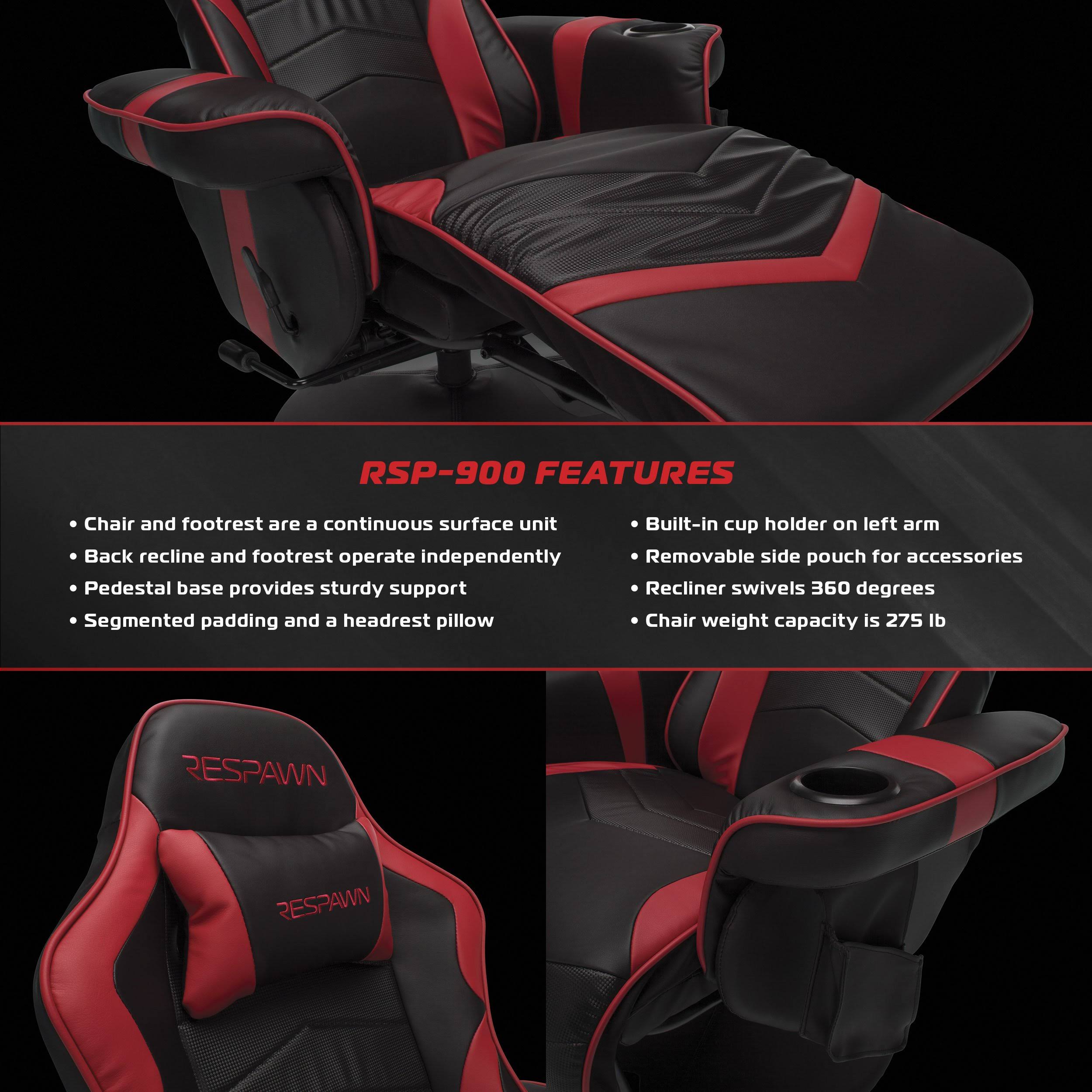 RESPAWN-900 Racing Style Gaming Recliner Red