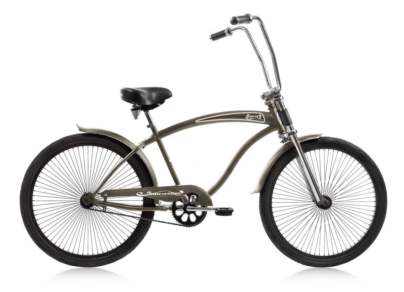 Micargi Rover GT, Matte Grey - Men&s 26x22 Beach Cruiser Bike